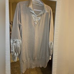 NWOT NEWPORT NEWS SILKY GOLD BLOUSE SIZE 1X